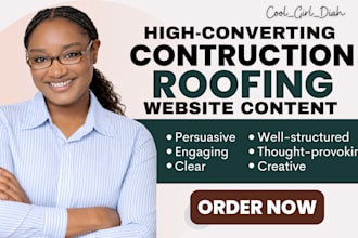 write compelling hvac, roofing, plumbing, construction website content