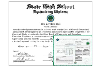 make a realistic high school college transcript, master ged, diploma certificate
