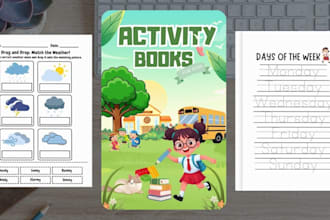 make activity pages for children with original illustrations