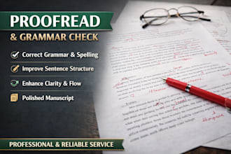 proof read, and grammar check your manuscript