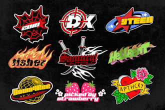 design y2k logo streetwear
