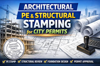 do architectural stamp, pe stamp, structural stamp, of drawings for city permit