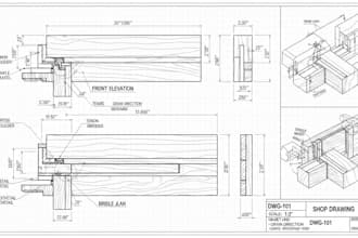 do woodworking and joinery shop drawing