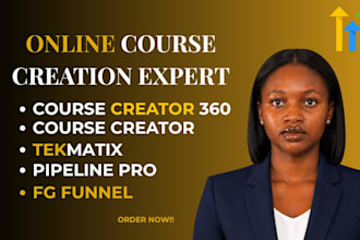 set up your course on go high level, course creator 360, tekmatix, pipeline pro