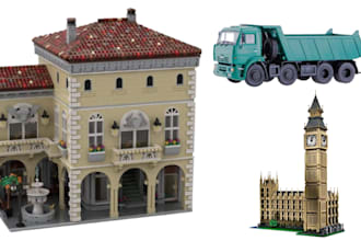 design custom lego set, car, ship,  moc building, instructions and xml part list