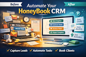 honeybook crm automation workflow, client onboarding and booking system