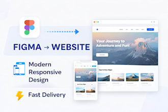 convert figma, xd or PSD to responsive website fast