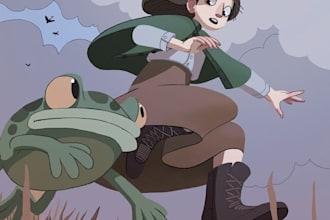 draw an original children book illustration and covers