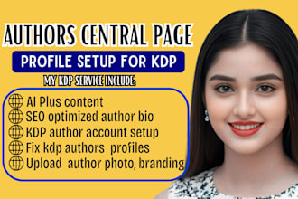 setup amazon author central page and optimize KDP author page for visibility
