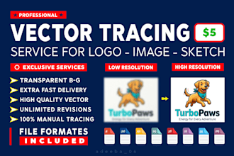 recreate,modify,vectorize logo, image, text to vector asap