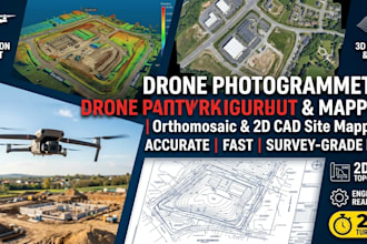 create accurate drone orthomosaics and 2d cad site plans