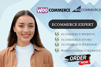 build ecommerce website online shop or webshop with bigcommerce woocommerce