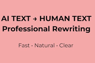 rewrite ai generated text to sound natural and human