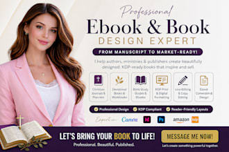 design KDP ready christian journals, planners, story and ebooks for publishing