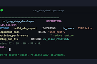 develop or fix sap abap reports, enhancements, and debugging issues