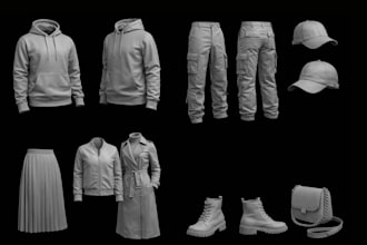 create 3d cloth mesh for secondlife vrchat sansar peds fivem sims fashion design