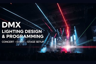 program dmx lighting design and design concert stage lighting setup, event setup