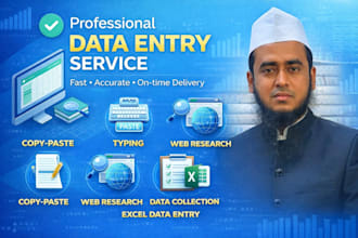 do professional data entry, web research and copy paste work