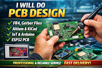 do pcb design, fr4, gerber files, altium, kicad, iot, arduino, esp32 pcb