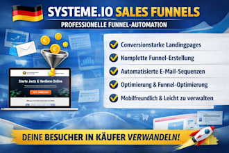 german systeme io sales funnel automation online course landing page funnelish