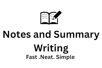 write notes summaries and content for students