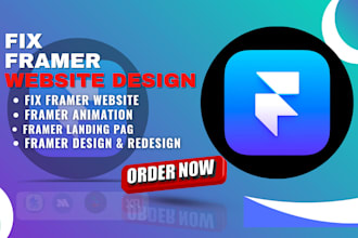 fix framer website framer animation responsive edit redesign framer landing page