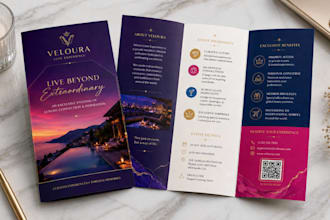 design promotional brochure trifold marketing catalog flyers with adobe indesign