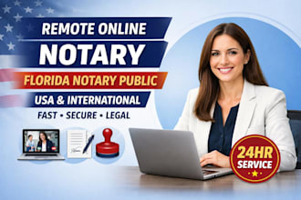 provide remote online notary services in florida USA worldwide