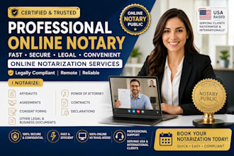 provide professional online notary and online notarization services