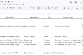 provide 20k US cell tower leaseholders contact data