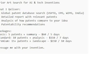 do prior art search for your ai or tech invention