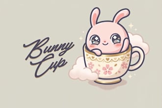 create a cute kawaii logo for your business