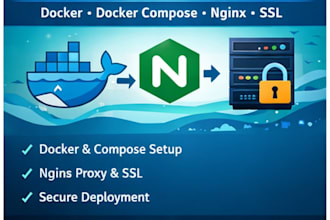 dockerize your app and deploy it using docker docker compose and nginx