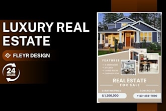 design a luxury real estate flyer