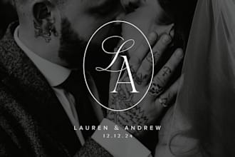 design elegant wedding logo, initials and monogram