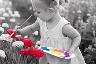 make color children book illustration