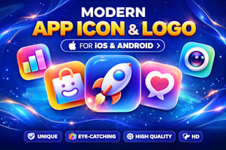 design creative app icon and logo for ios and android apps