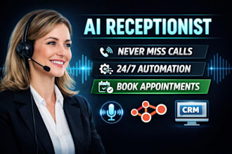 build n8n ai receptionist with workflow, ai voice agent and CRM integration