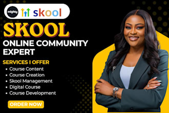setup skool online community, might networks expert, circle so, kajabi expert