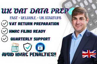 help prepare your UK vat return data for hmrc filing, UK startups