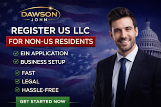 register US llc company for non USA residents,business registrations and ein