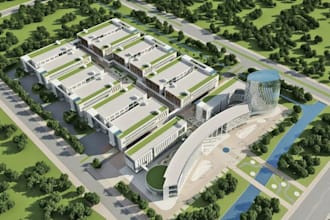 renovate 3d school buildings design campus classrooms halls libraries and hostel