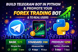 build telegram bot in python, promote your telegram forex trading bot