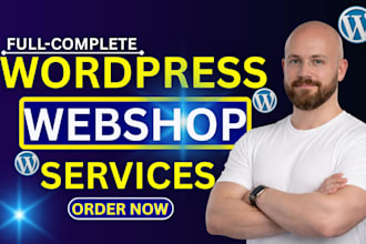 build wordpress ecommerce website, woocommerce online store or wordpress webshop