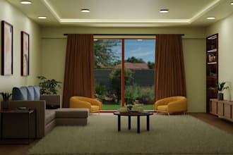 design realistic 3d room interior in blender
