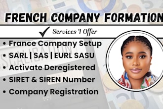 reactivate deregistered french company, register nonresident sarl, SAS, eurl,