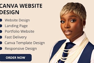canva website design landing page website design