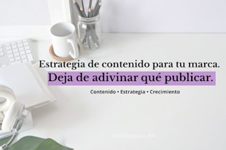 crearé estrategia de contenido para tu marca personal o negocio