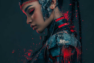 create futuristic sci fi or cyberpunk character