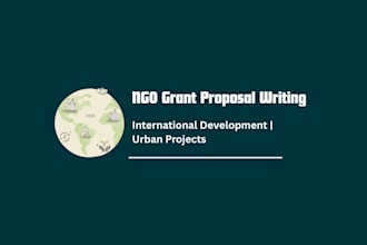 write grant proposals for ngos and international development projects